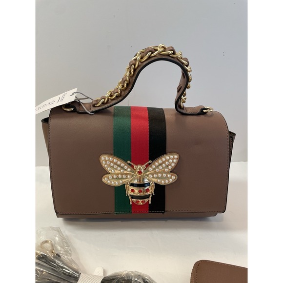 NWT Queen Bee Calin Collection Handbag Made Of VEGAN Leather Includes Wallet. - Picture 3 of 7